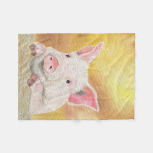 Ferkel-Fleece Fleecedecke (Vorderseite (Horizontal))