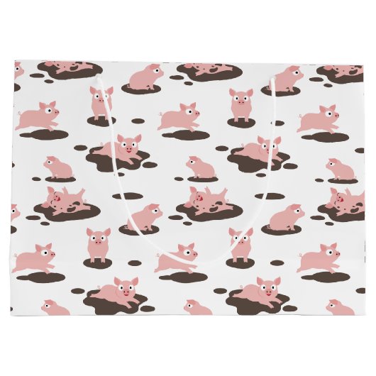 Ferkel Große Geschenktasche Geschenktüte (Rückseite)