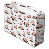 Ferkel Große Geschenktasche Geschenktüte (Rückseite Schrägansicht)