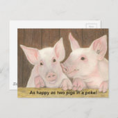 Ferkel Postkarte (Vorne/Hinten)
