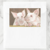 Ferkel Rechteckiger Aufkleber (Tasche)