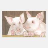 Ferkel Rechteckiger Aufkleber (Vorderseite)