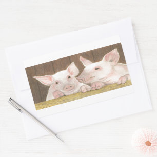 Ferkel Rechteckiger Aufkleber