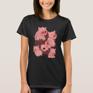 Ferkel Schwein Landwirt Bauernhof Tier Süßes Schw T-Shirt