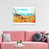 Ferkel spielen leinwanddruck (Insitu (Wohnzimmer))