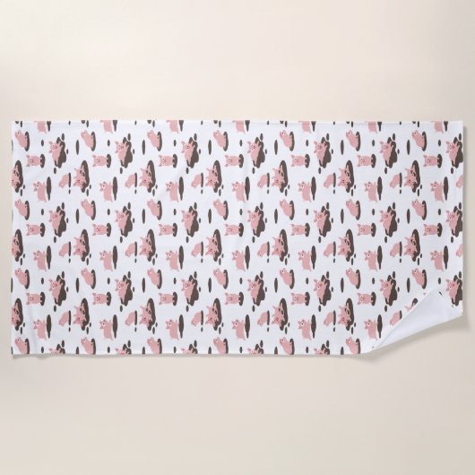 Ferkel Strandtuch (Vorderseite)