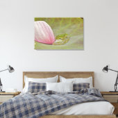 Ferkel und Lotus, Blume, China, Leinwanddruck (Insitu (Schlafzimmer))