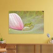Ferkel und Lotus, Blume, China, Leinwanddruck (Insitu (Wohnzimmer))