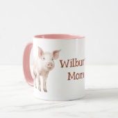 Ferkel-Wasserfarbe Tasse (Vorderseite Links)