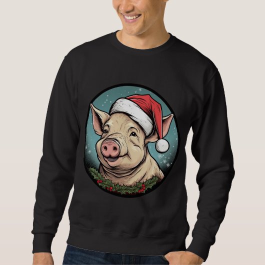 Ferkel Weihnachten Sweatshirt (Vorderseite)