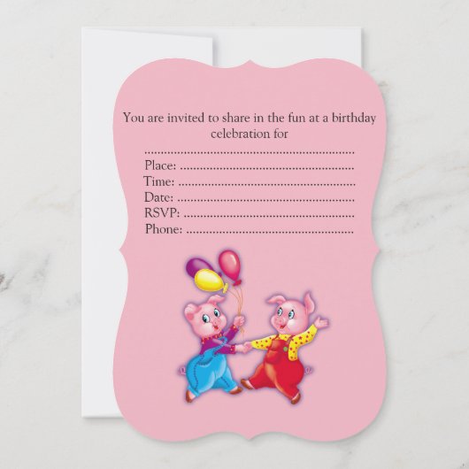 Ferkelrosa fröhlich einladung (Rückseite)