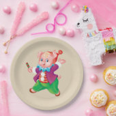 Ferkelrosa fröhlich pappteller (Party)