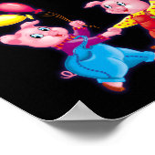 Ferkelrosa fröhlich poster (Ecke)