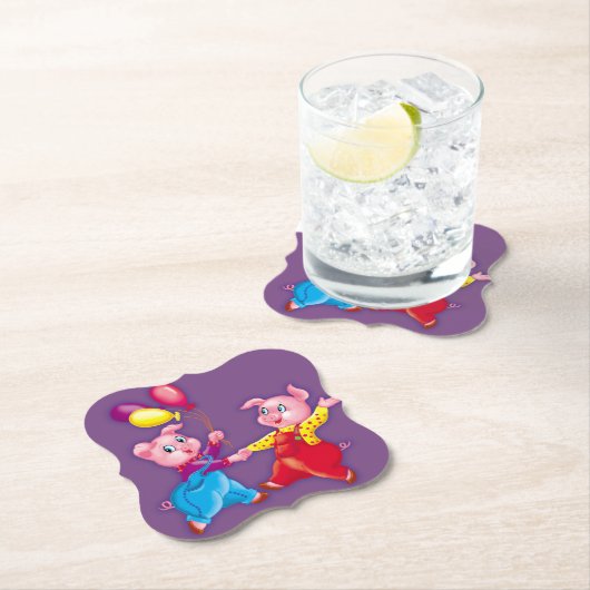 Ferkelrosa fröhlich untersetzer (Vor Ort)