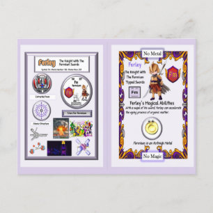 Ferley - Knight Fermium Schwerter Postkarte