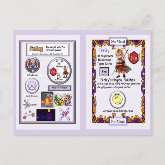 Ferley - Knight Fermium Schwerter Postkarte (Vorderseite)