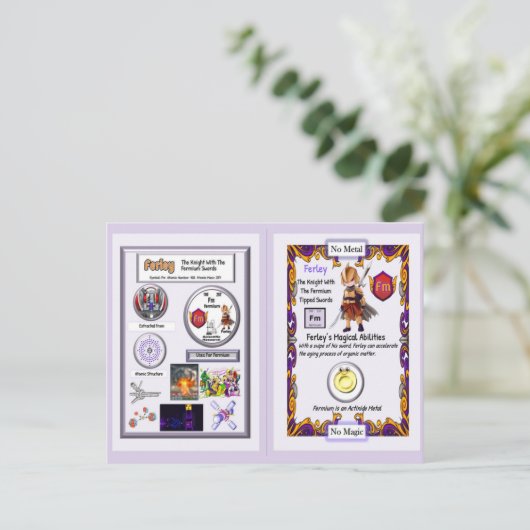 Ferley - Knight Fermium Schwerter Postkarte (Stehend Vorderseite)
