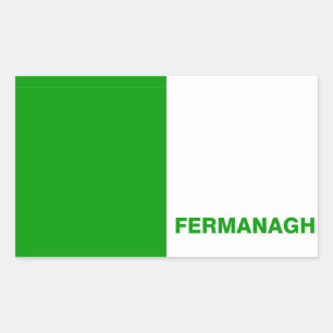 Fermanagh Landkreis Fahne Nord Irland vereint Köni Rechteckiger Aufkleber