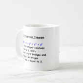 Fermat-Pythagorean Albern Theorem Kaffeetasse (Vorderseite Links)