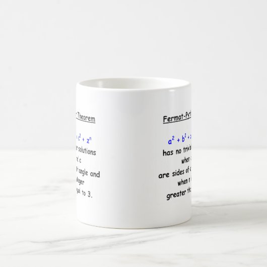 Fermat-Pythagorean Albern Theorem Kaffeetasse (Mittel)