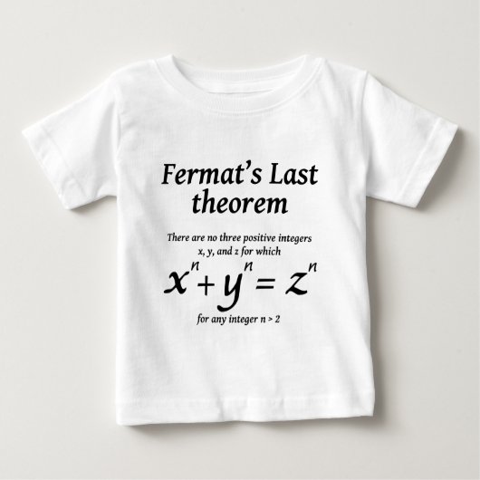 Fermats letztes Theorem Baby T-shirt (Vorderseite)