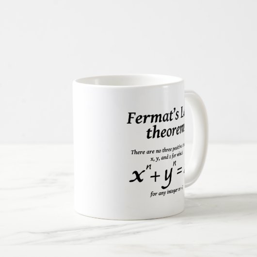 Fermats letztes Theorem Kaffeetasse (VorderseiteRechts)