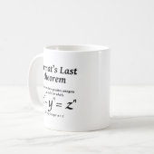 Fermats letztes Theorem Kaffeetasse (Vorderseite Links)