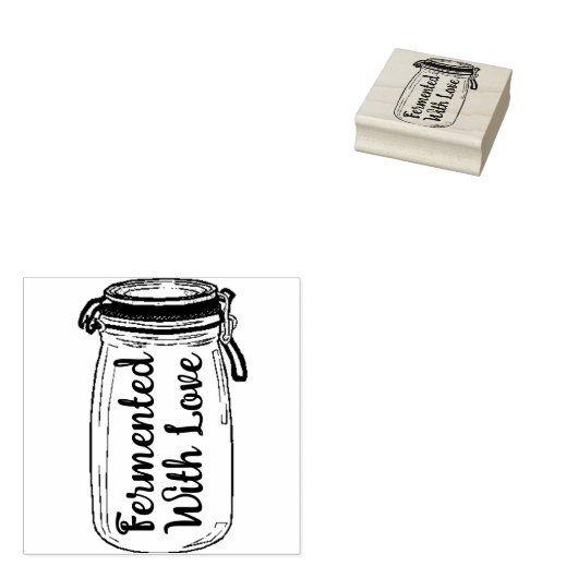 Fermentiert mit Liebe Gummistempel (Stempel)