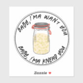 Fermentierter Sauerteig in Jar Aufkleber (Blatt)