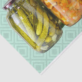 Fermentiertes Gemüse in Jars Seidenpapier (Ausschnitt)