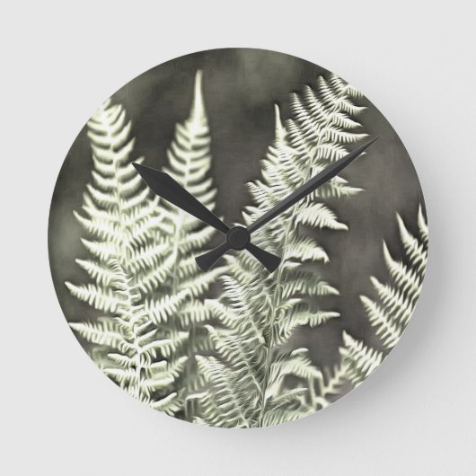 Fern Artistic Abstrakt Runde Wanduhr (Vorderseite)