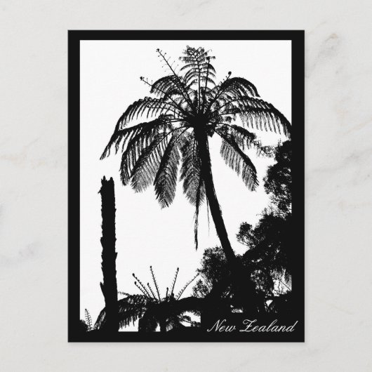 Fern-Baumwald, Silver Fern, Natur Neuseeland Postkarte (Vorderseite)