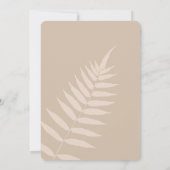 Fern & Beach | Wir laden Hochzeiten ein Ankündigung (Rückseite)