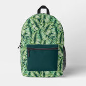 Fern-Blätter Allover-Muster mit grüner Tasche (Vorderseite)