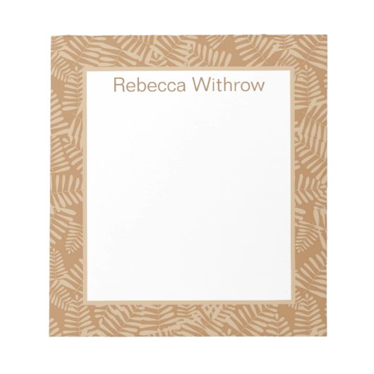 Fern-Blätter Camel Notepad Notizblock (Vorderseite)