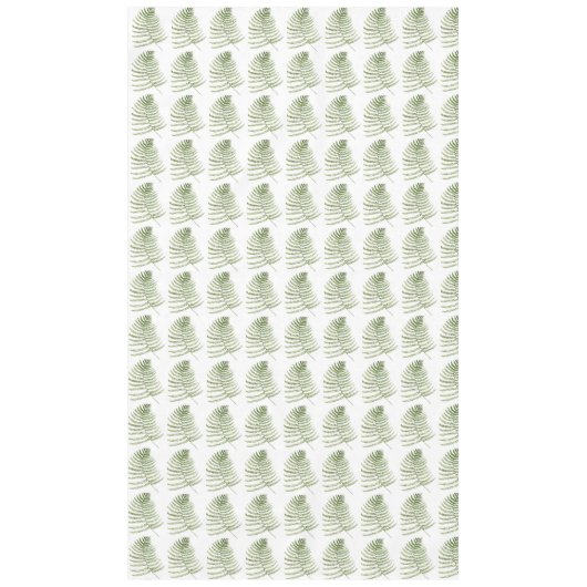 Fern Blätter Grünmuster botanische Wasserfarbe Tischdecke (Vorderseite)