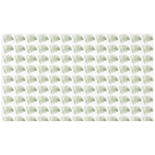 Fern Blätter Grünmuster botanische Wasserfarbe Tischdecke (Vorderseite (Horizontal))