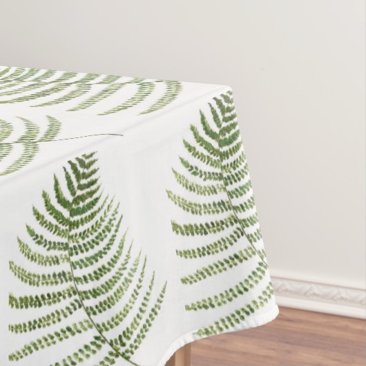 Fern Blätter Grünmuster botanische Wasserfarbe Tischdecke (Beispiel)