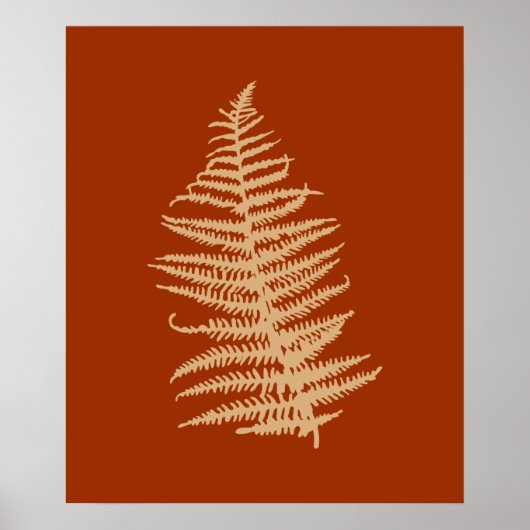 Fern-Blätter Herbst Poster (Vorne)