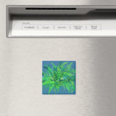 Fern Blätter, pteridophyt, Blumenkunst blau & grün Magnet (In Situ (Geschirrspüler))