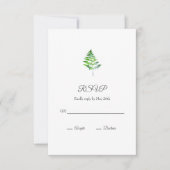 Fern-Blätter RSVP Karte (Vorderseite)