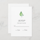 Fern-Blätter RSVP Karte (Vorne/Hinten)