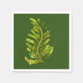 Fern-Blattgrün-Kunst Serviette (Vorderseite)