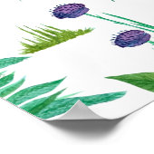 Fern Blume Nahtloses Naturmuster Poster (Ecke)