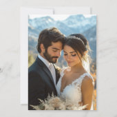 Fern Botanical Modern Minimal Woodland Wedding Dankeskarte (Rückseite)