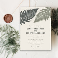 Fern Botanical Modern Minimal Woodland Wedding