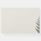 Fern Botanical Modern Minimal Woodland Wedding Gästebuch (Rückseite)