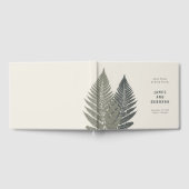 Fern Botanical Modern Minimal Woodland Wedding Gästebuch (Voll)