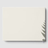 Fern Botanical Modern Minimal Woodland Wedding Gästebuch (Rückseite)