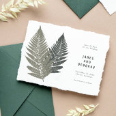Fern Botanical Modern Minimal Woodland Wedding Save The Date